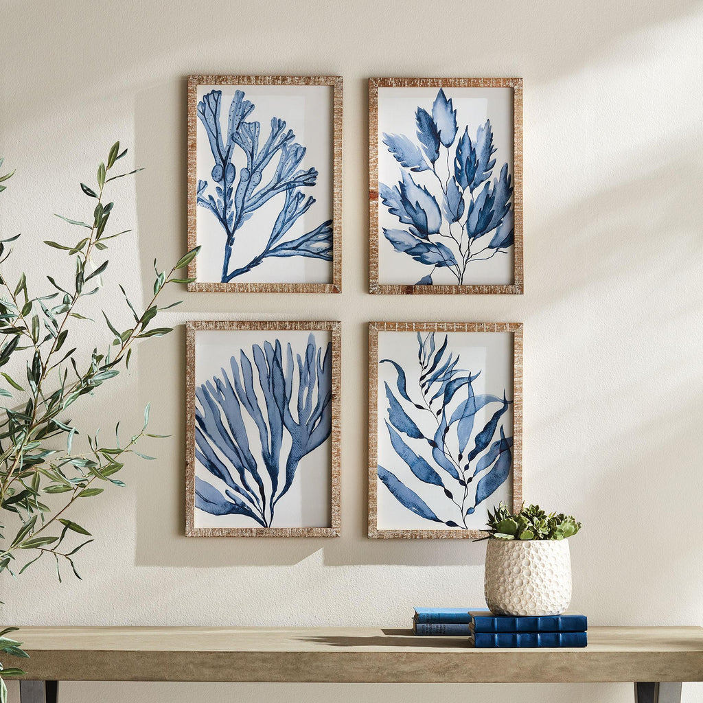 Napa Blue/White Marine Prints, Set Of 4