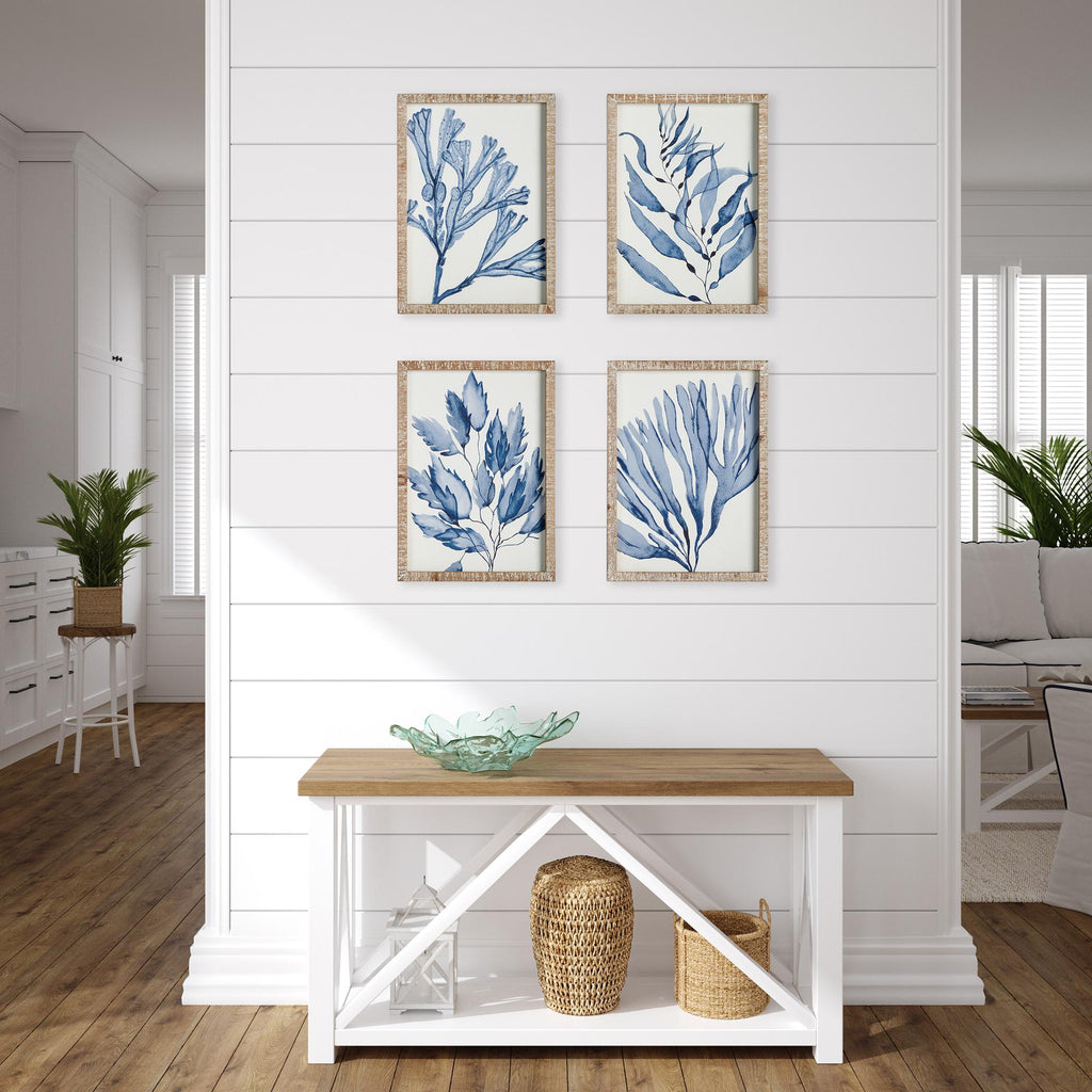 Napa Blue/White Marine Prints, Set Of 4