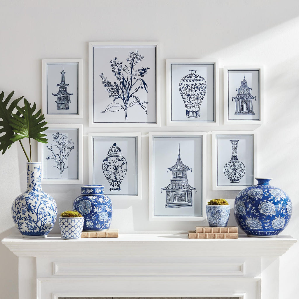 Napa Blue/White Chinoiserie Gallery St/8