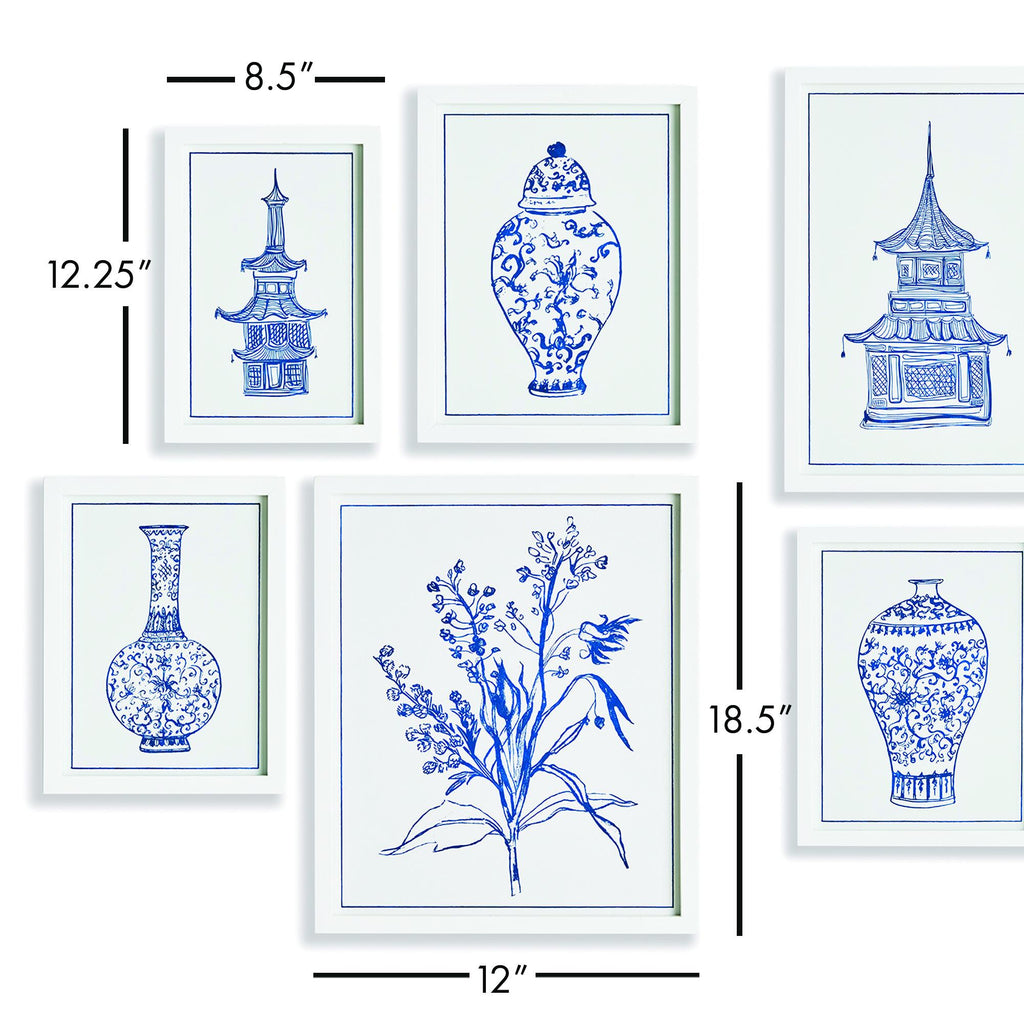 Napa Blue/White Chinoiserie Gallery St/8