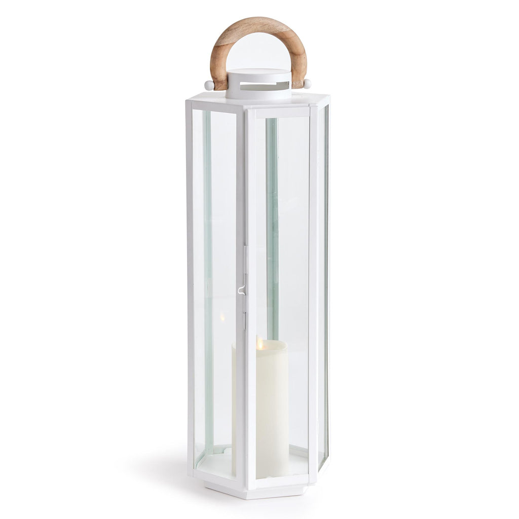 Napa White/Natural Dockside Outdoor Lantern Large