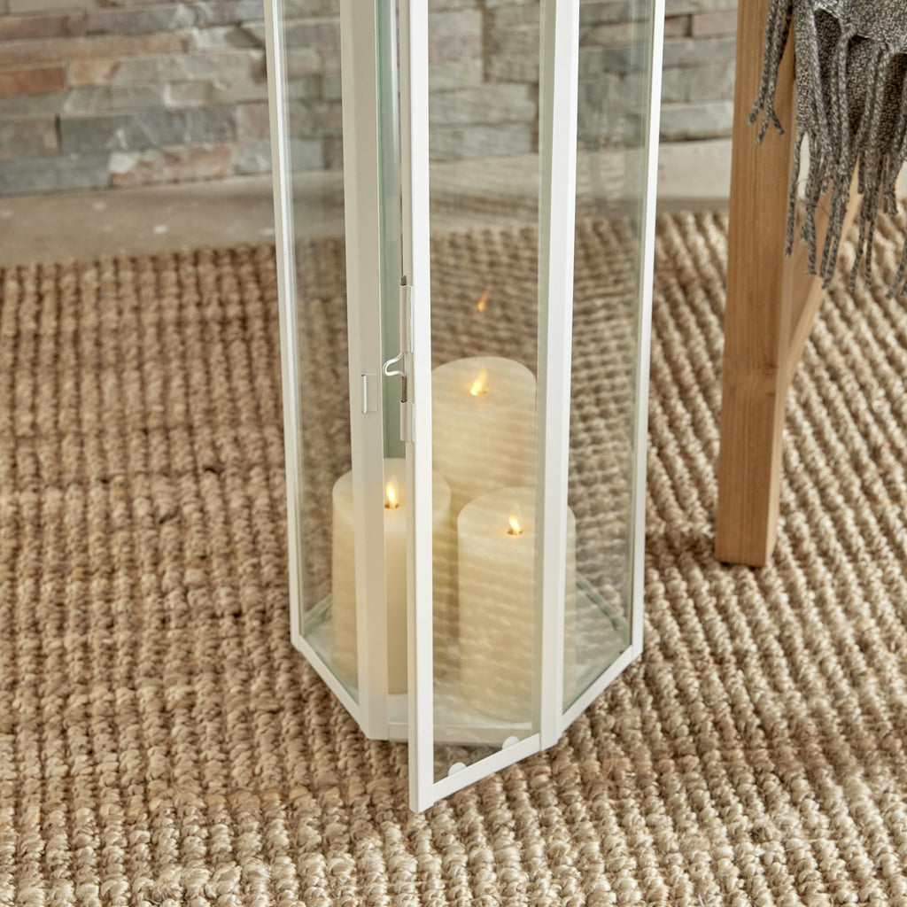 Napa White/Natural Dockside Outdoor Lantern Large