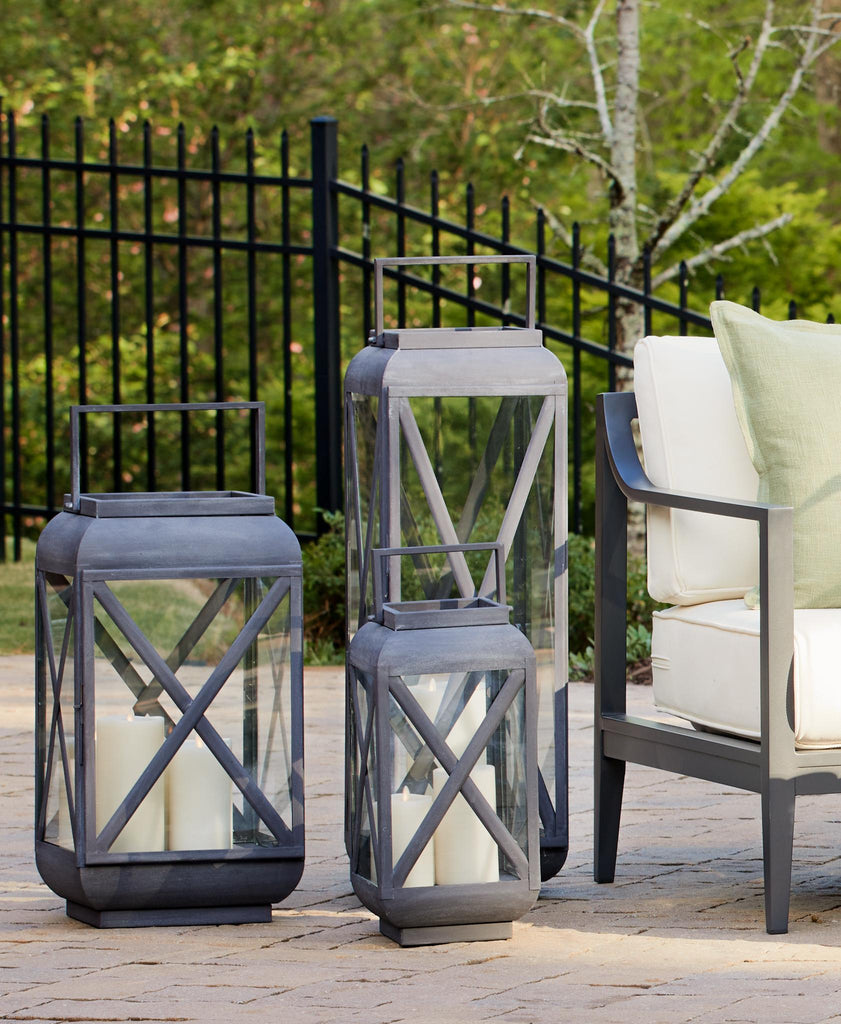 Napa Aged Zinc Terrazza Outdoor Lantern Medium