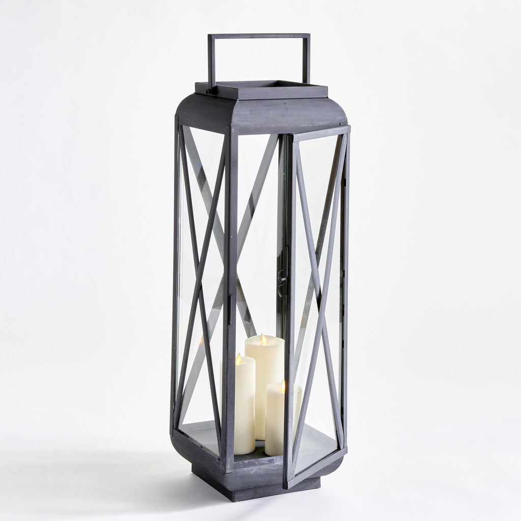 Napa Aged Zinc Terrazza Outdoor Lantern Large