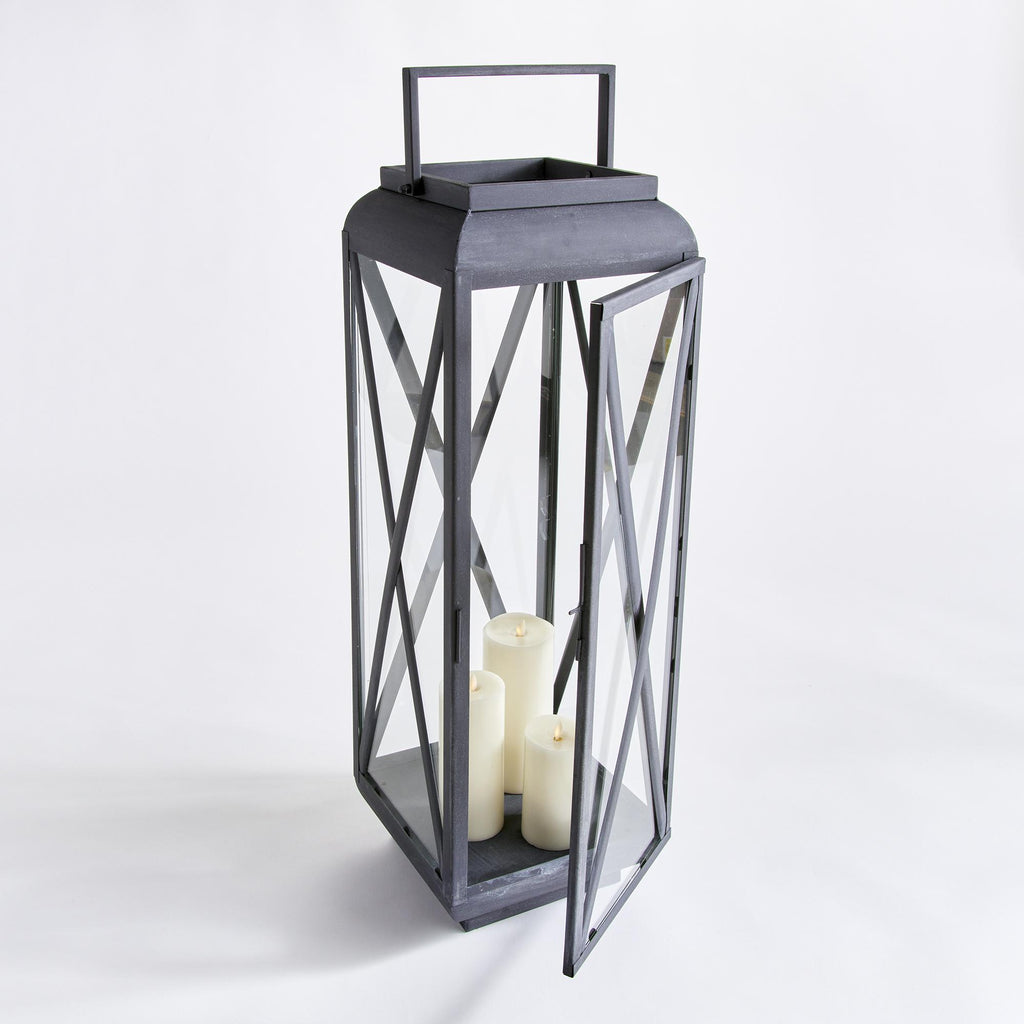 Napa Aged Zinc Terrazza Outdoor Lantern Large