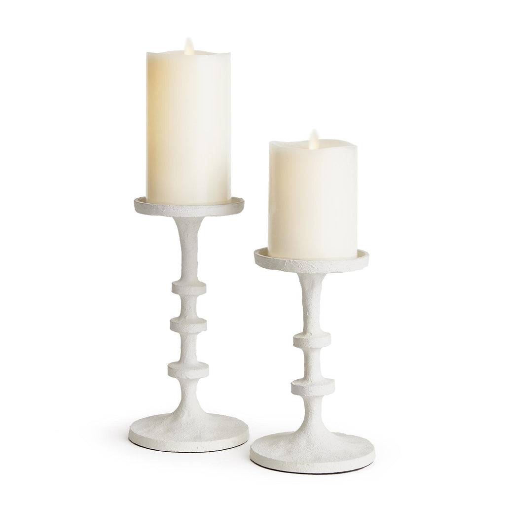 Napa White Abacus Petite Candle Stands St/2