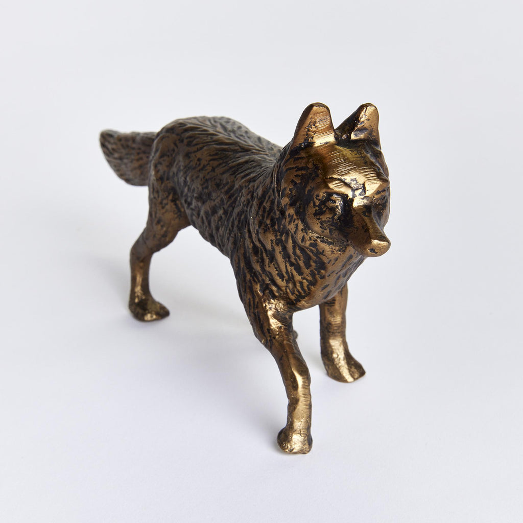 Napa Antique Brass Sly Fox Sculpture