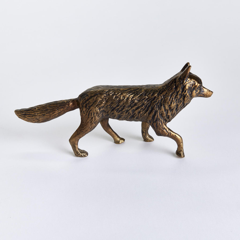 Napa Antique Brass Sly Fox Sculpture