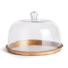 Napa Antique Gold Braiden Tray With Cloche Large