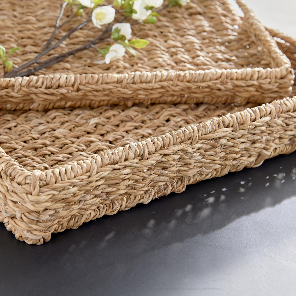 Napa Natural Seagrass Rectangular Trays St/2