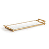 Napa Antique Gold Daphne Narrow Mirrored Tray With Handles