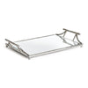 Napa Antique Silver Daphne Mirrored Tray With Handles