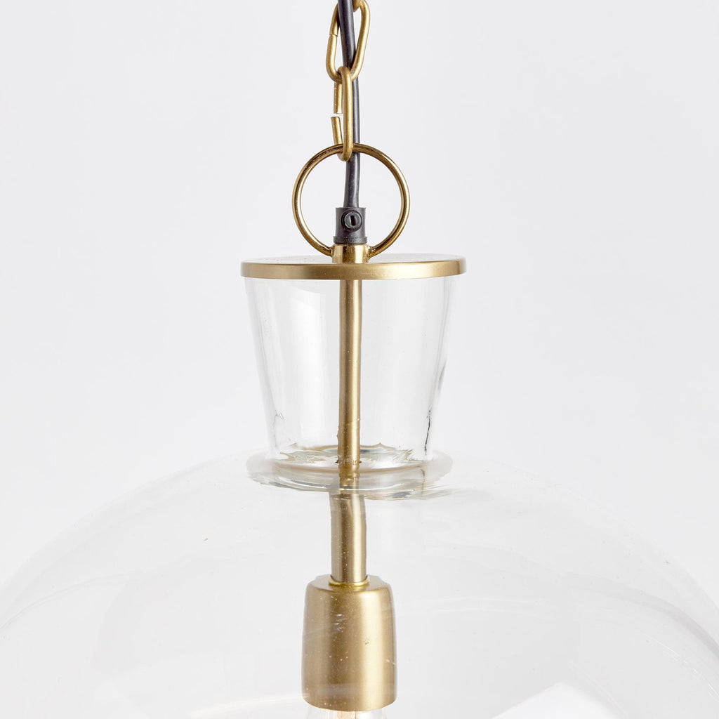 Napa Clear/Brass Belle Grande Pendant