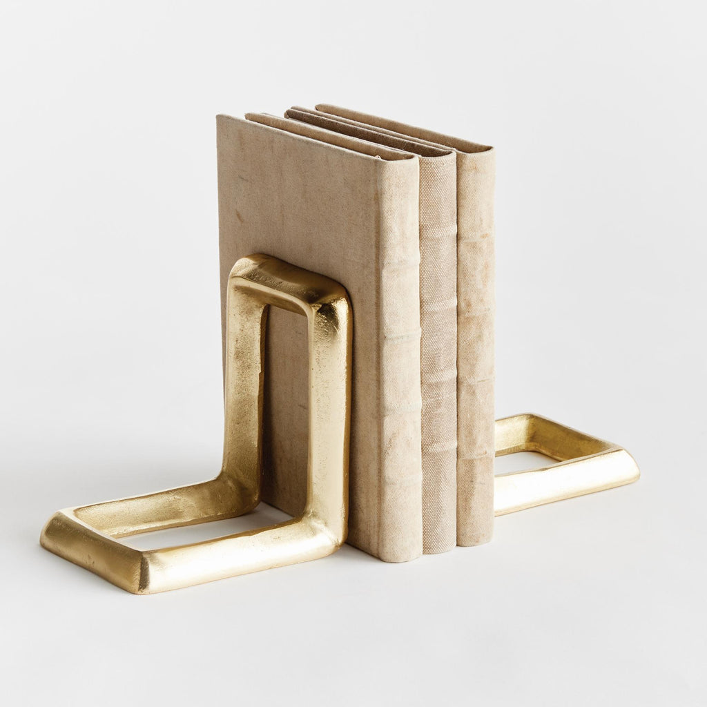 Napa Gold Strofi Bookends, Set Of 2