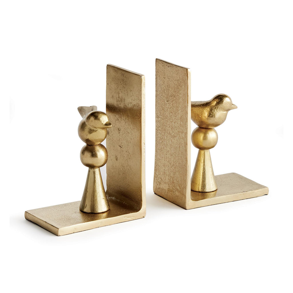 Napa Gold Birdsong Bookends, Set Of 2