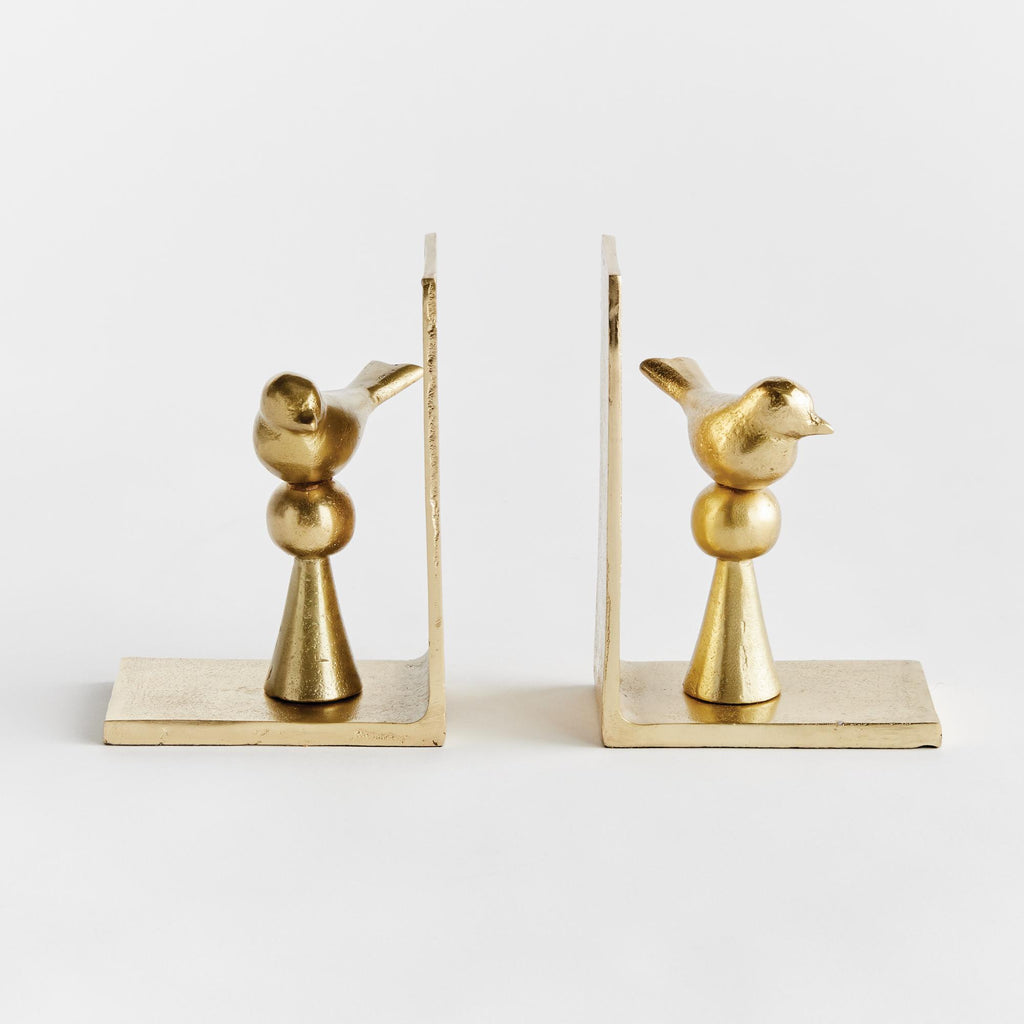 Napa Gold Birdsong Bookends, Set Of 2