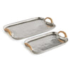 Napa Natural/Silver Helena Decorative Trays, Set Of 2