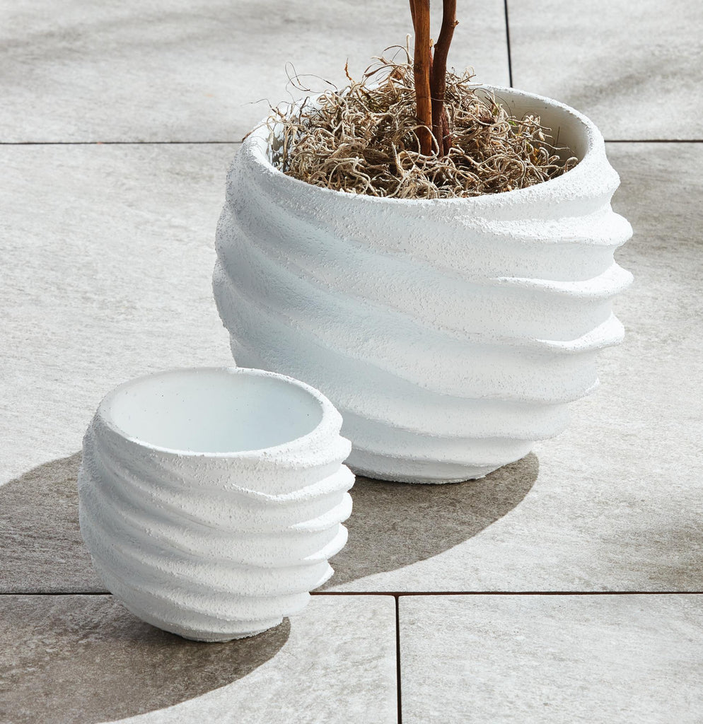 Napa White Echols Pots, Set Of 2