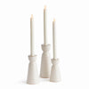 Napa Cream Libbey Taper Holders