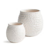 Napa White Nereus Pots, Set Of 2