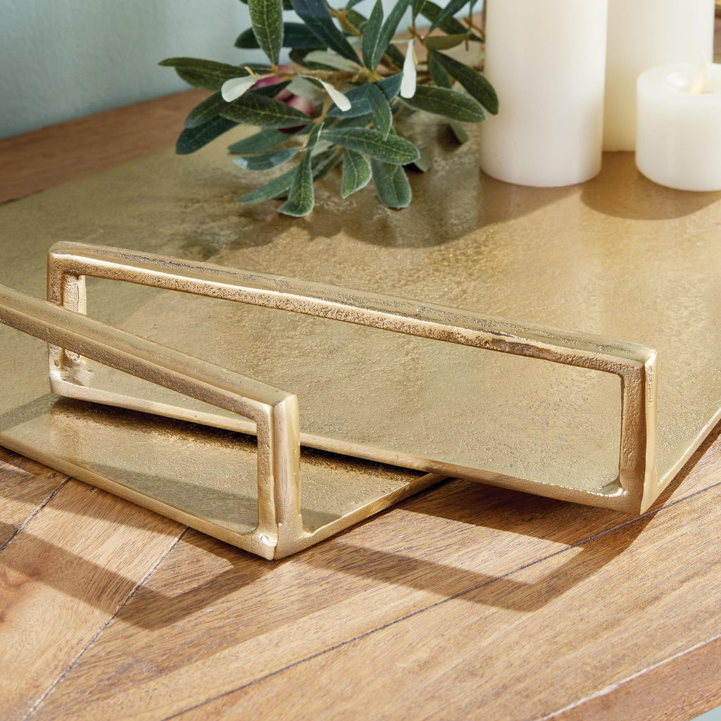 Napa Gold Elora Decorative Trays, Set Of 2