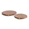 Napa Brown Cherie Round Serving Boards, Set Of 2