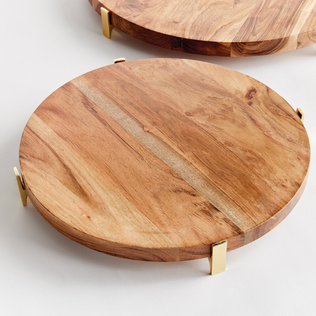 Napa Brown Cherie Round Serving Boards, Set Of 2