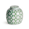 Napa Green/White Imperial Link Lidded Jar