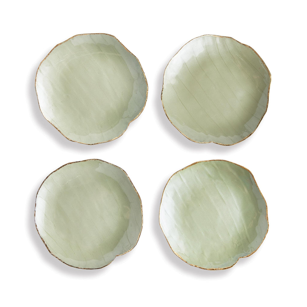 Napa Green Kammie Decorative Petite Trays, Set Of 2