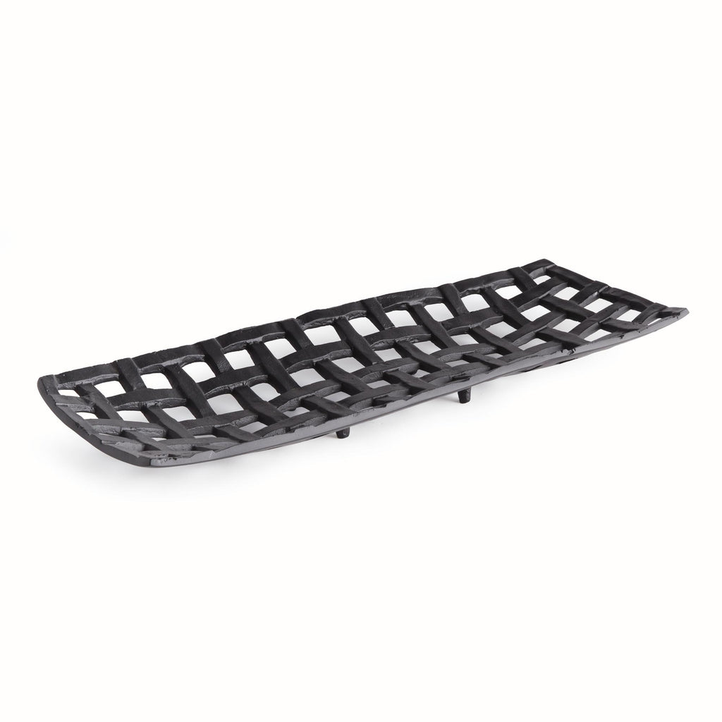 Napa Black Lopa Decorative Rectangular Tray