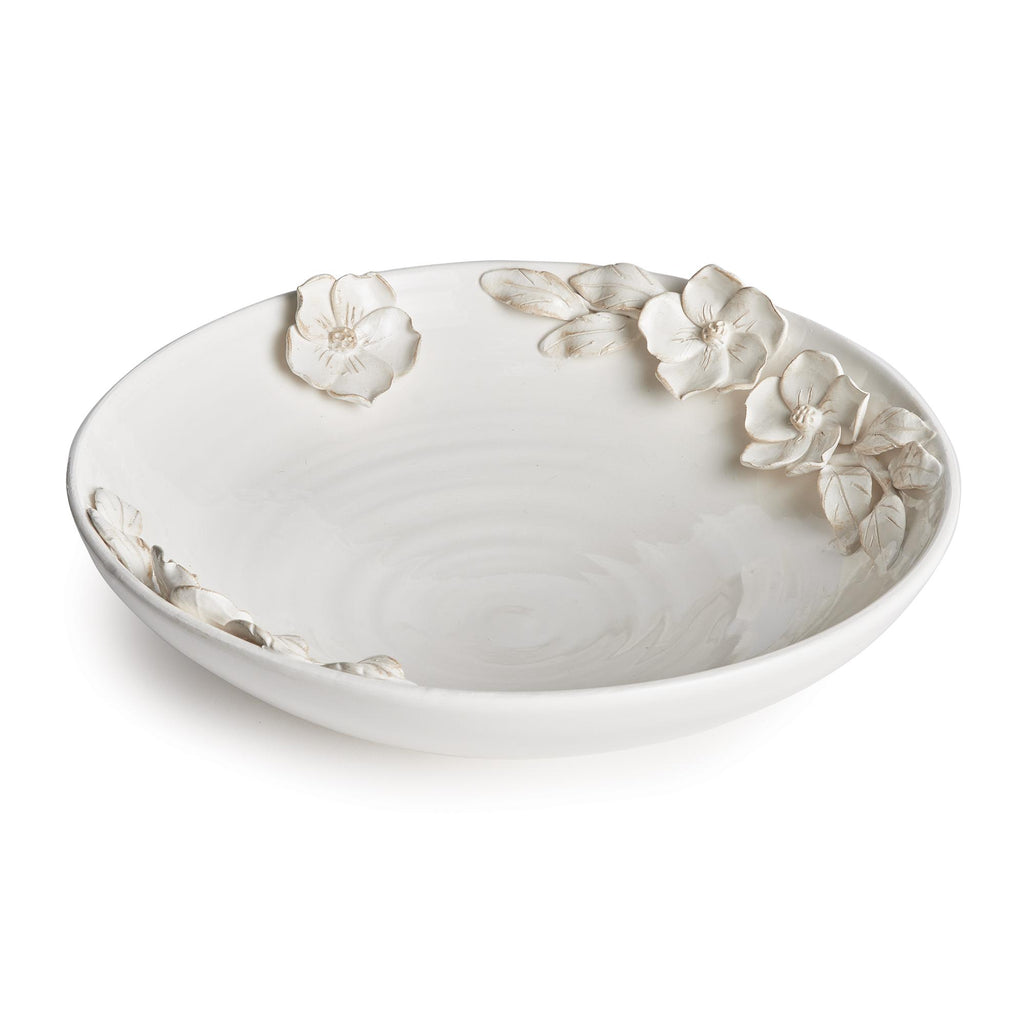 Napa White Fiori Decorative Grande Bowl