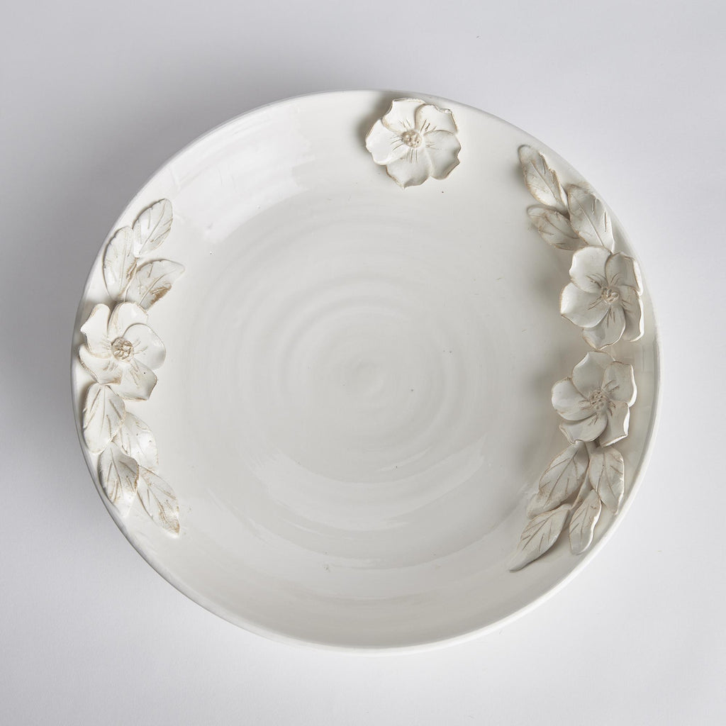 Napa White Fiori Decorative Grande Bowl