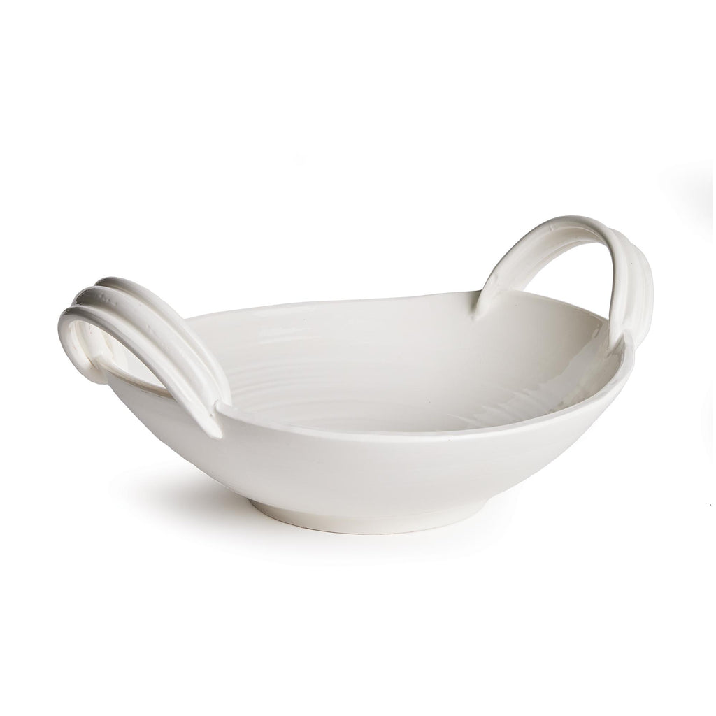 Napa White Modena Decorative Low Bowl