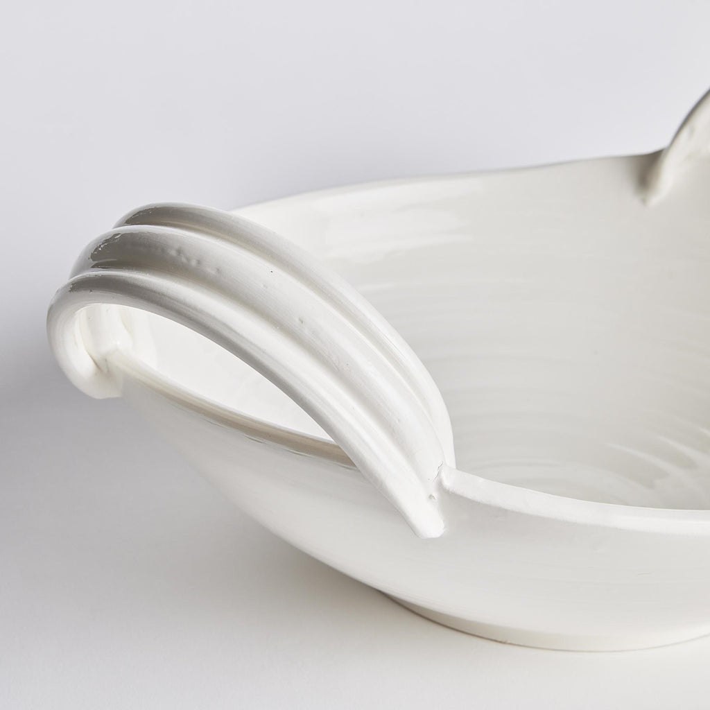 Napa White Modena Decorative Low Bowl