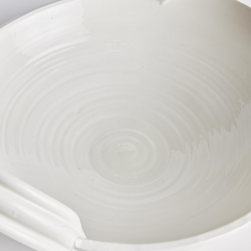 Napa White Modena Decorative Low Bowl