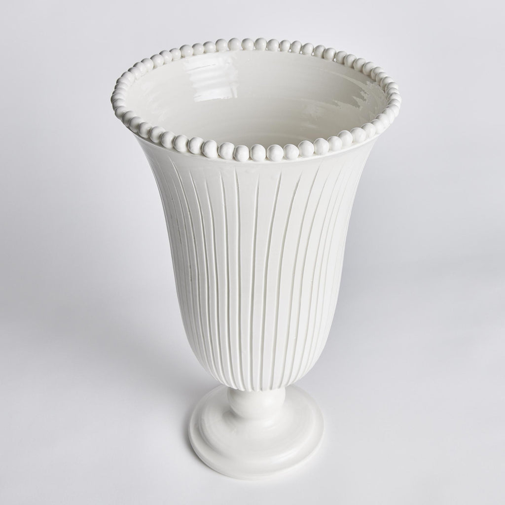 Napa White Perla Tall Vase