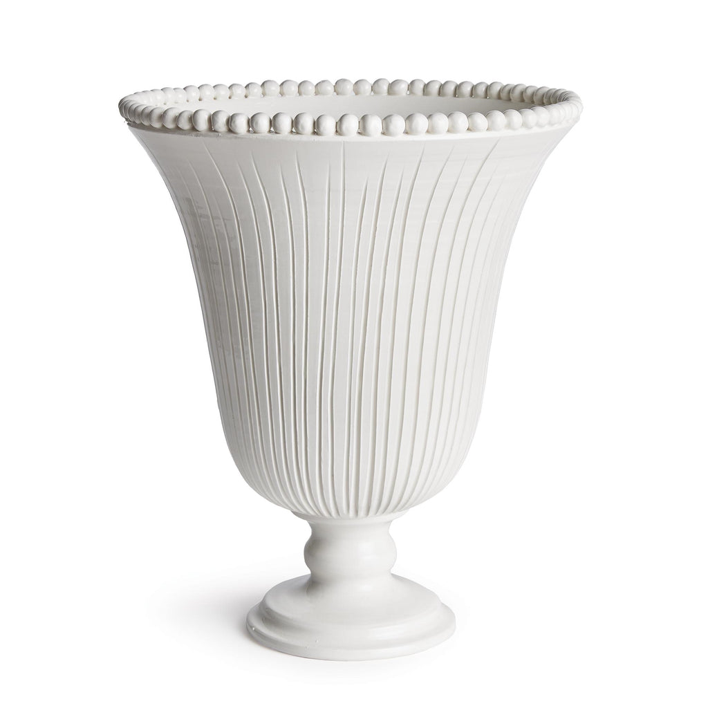 Napa White Perla Wide Vase