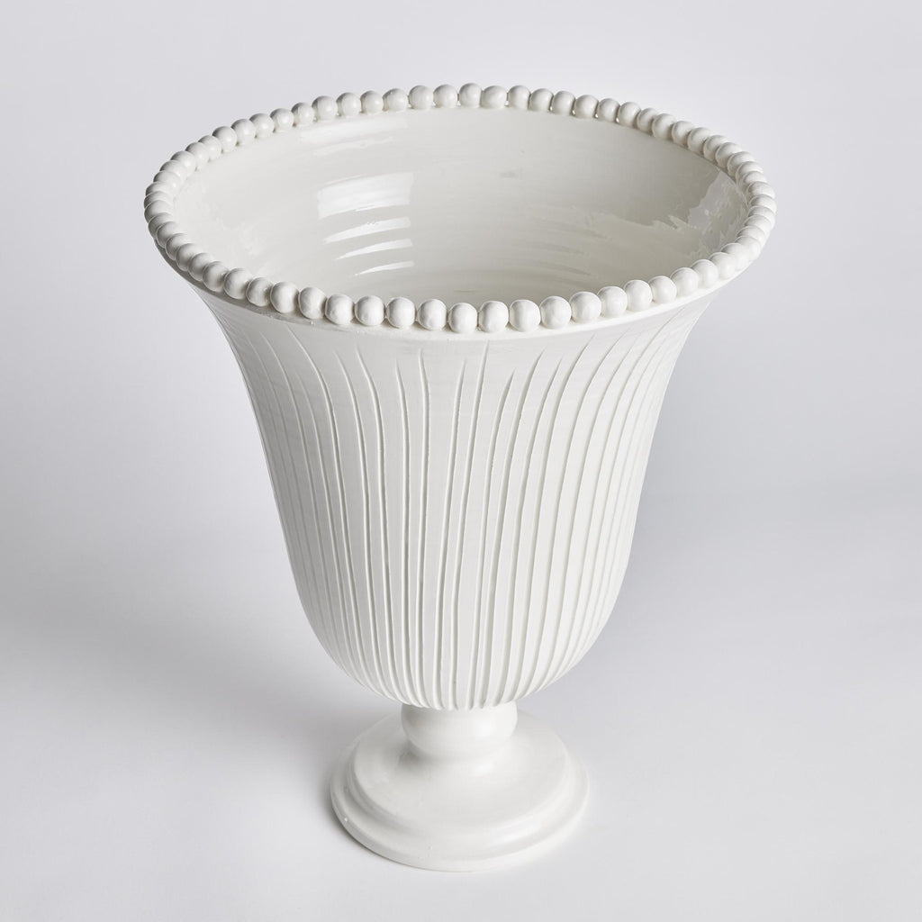 Napa White Perla Wide Vase