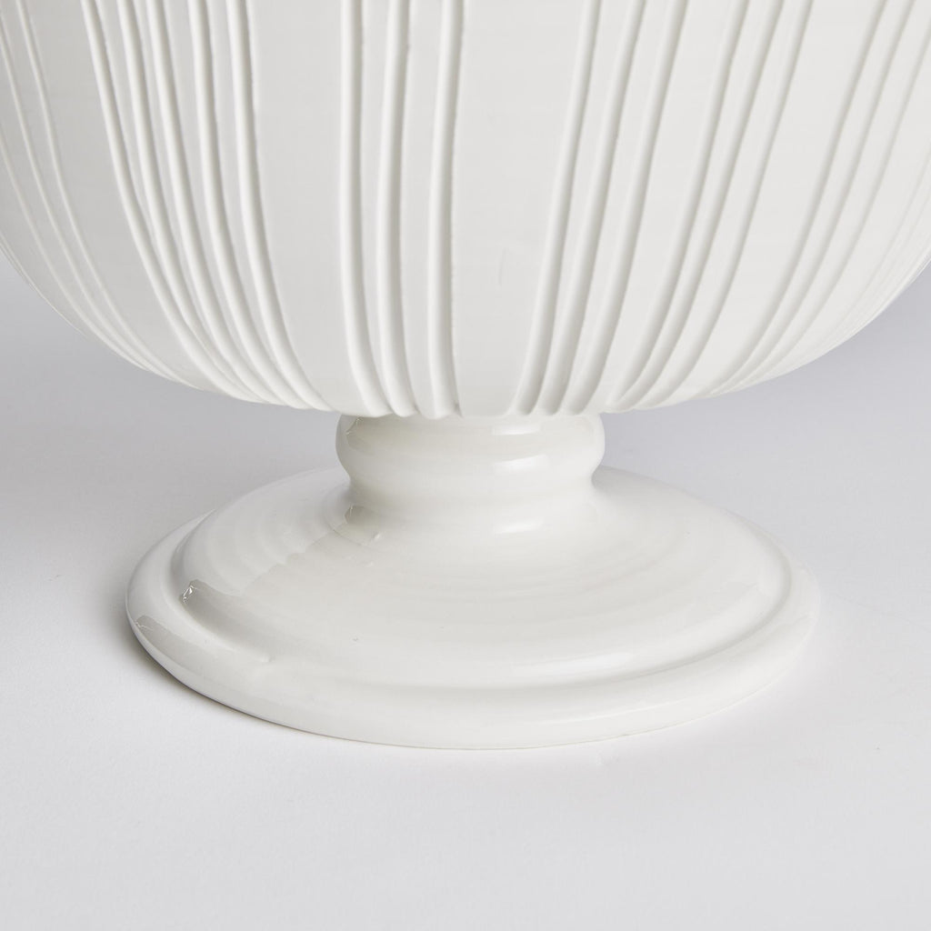 Napa White Perla Decorative Footed Bowl