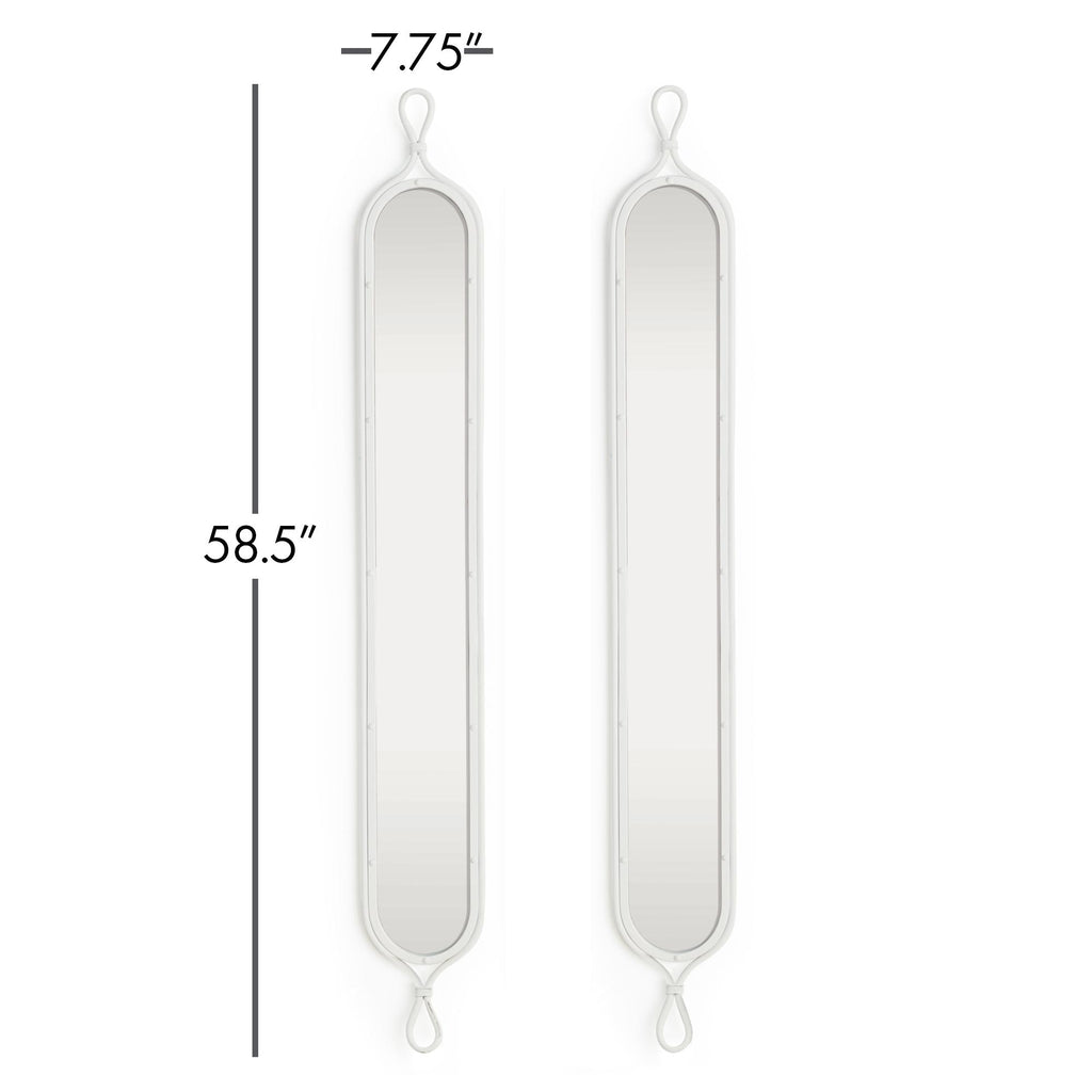 Napa White Tall Narrow Mirrors