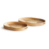 Napa Natural Jelani Cane Oval Trays, Set Of 2