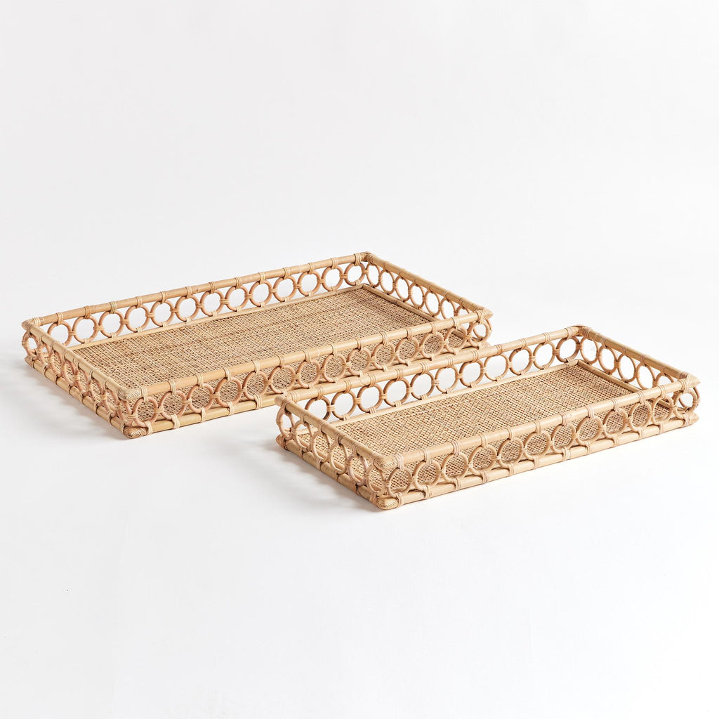 Napa Natural Ninette Rectangular Trays, Set Of 2