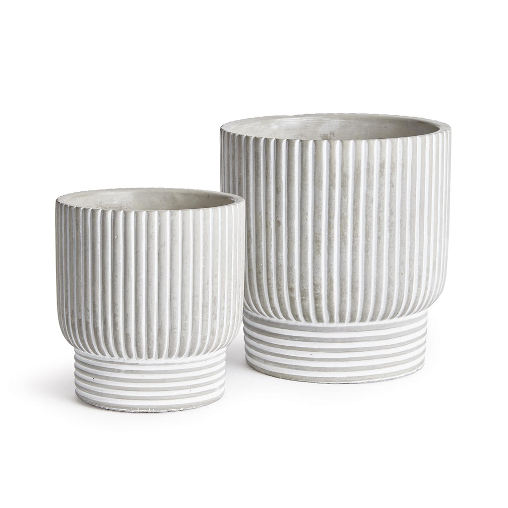 Napa Whitewash Pinny Pots, Set Of 2