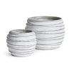 Napa White Kipha Pots, Set Of 2