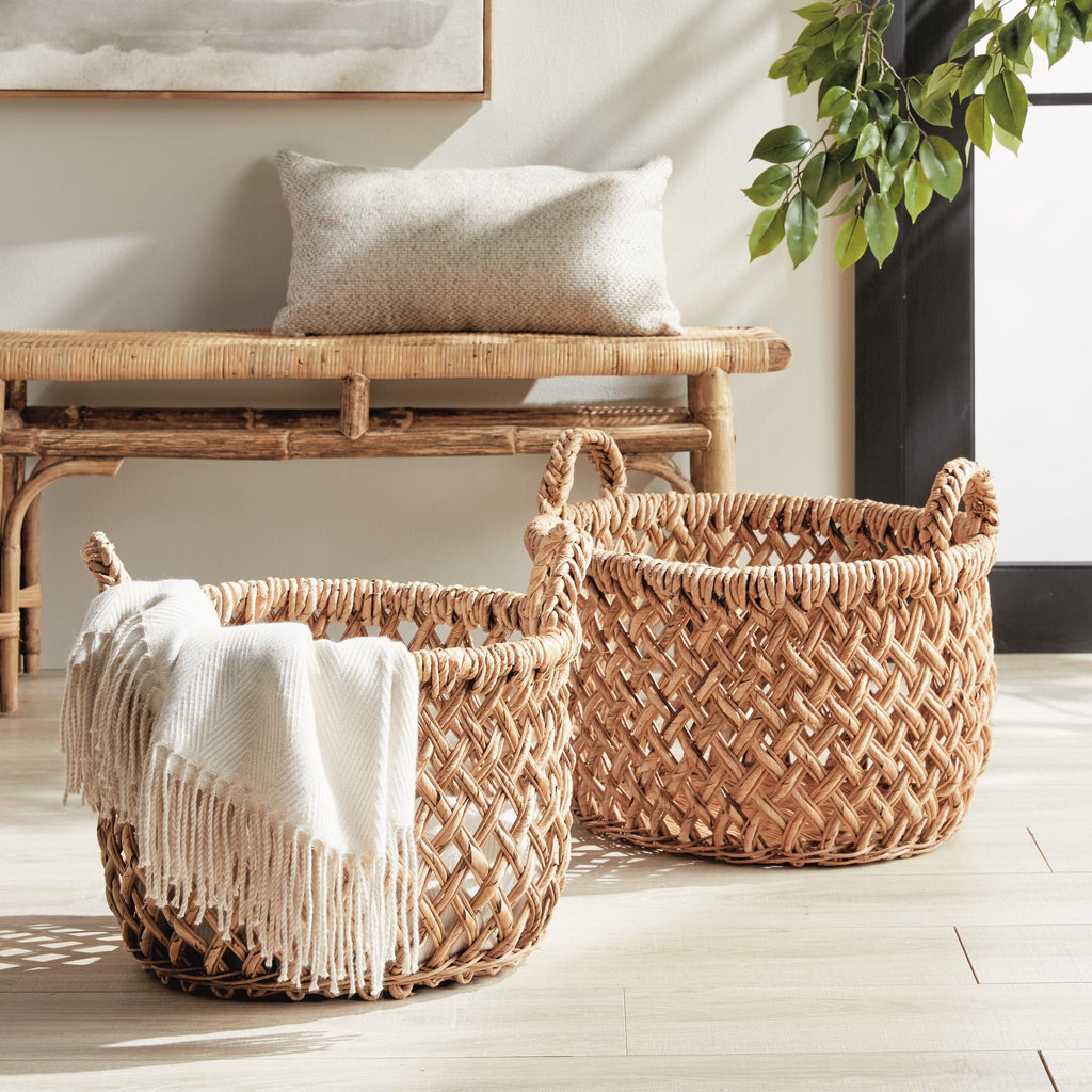 Napa Natural Emlyn Rattan Basket Set With Handles