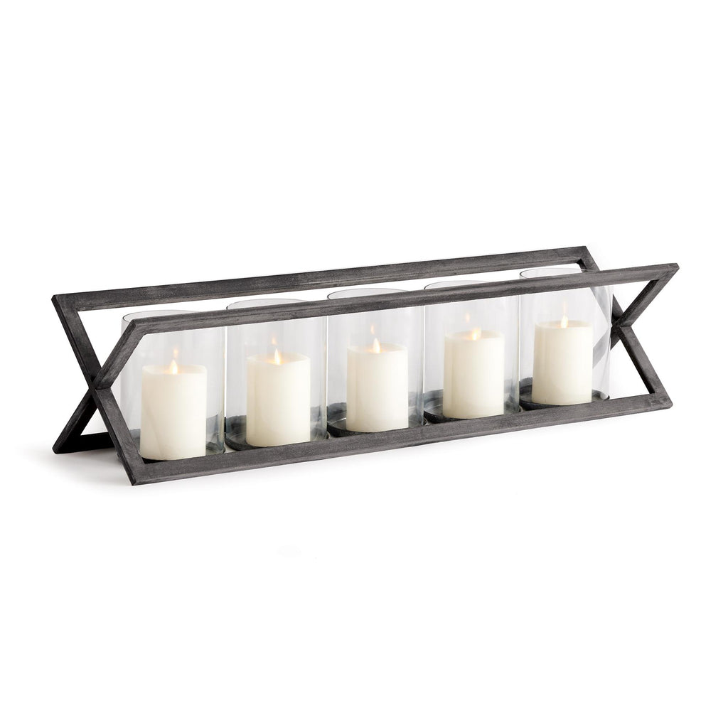 Napa Black Baxton 5-Pillar Candleholder