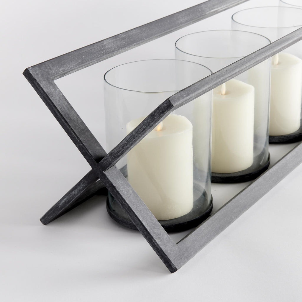 Napa Black Baxton 5-Pillar Candleholder