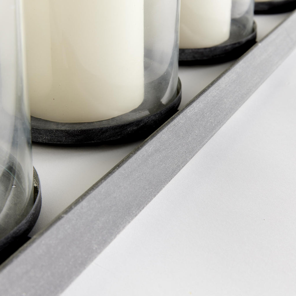 Napa Black Baxton 5-Pillar Candleholder