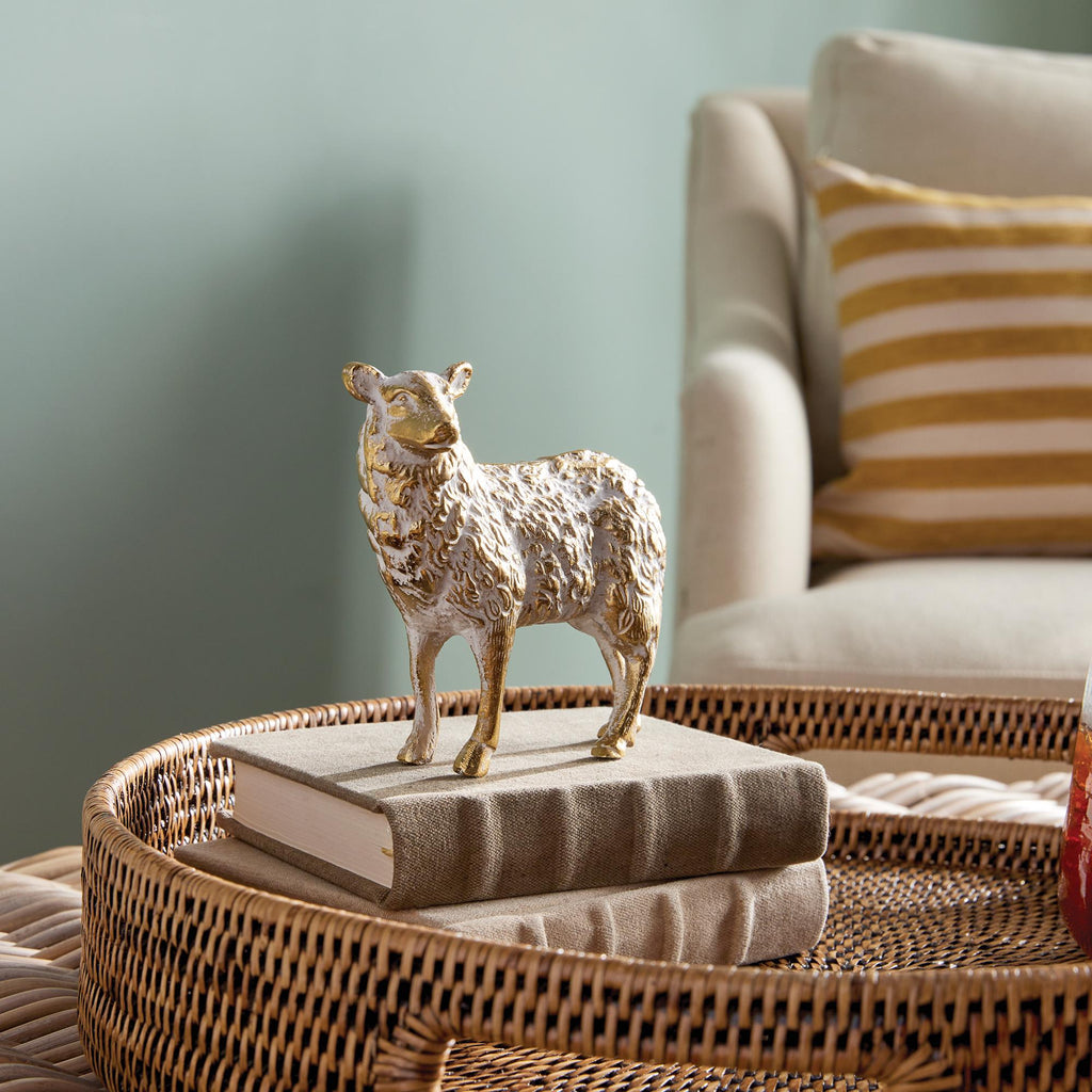 Napa Gold Tufton Sheep Sculpture