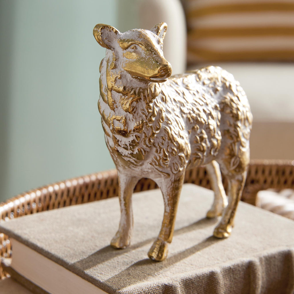 Napa Gold Tufton Sheep Sculpture